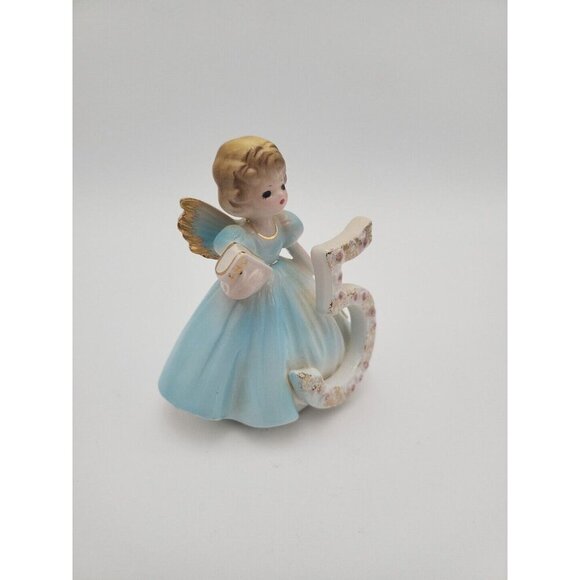 Josef Original 5th Birthday Angel Figurine Vintage w Original Tags And Sticker - Picture 6 of 16